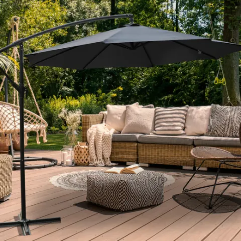 3m Cantilever Parasol - Grey