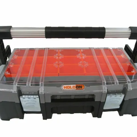 HOLDON Heavy Duty Metal Cantilever 2 Tier 15 Compartment Toolbox HN00255