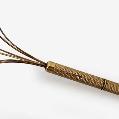 Vintage 9ct Gold Telesopic Cocktail Swizzle Stick