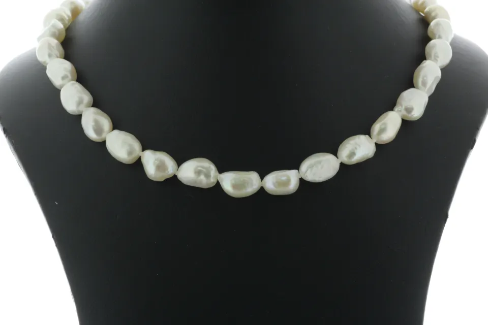 26 inch Baroque Shaped Freshwater Cultured 8.0 - 8.5mm Pearl Necklace
