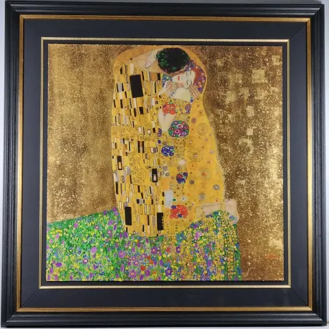 Gustav Klimt Certified 22ct Gold Limited Edition "The Kiss"