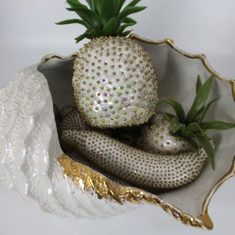 Vintage Ceramic Italian Centrepiece with Sequinned Fruits
