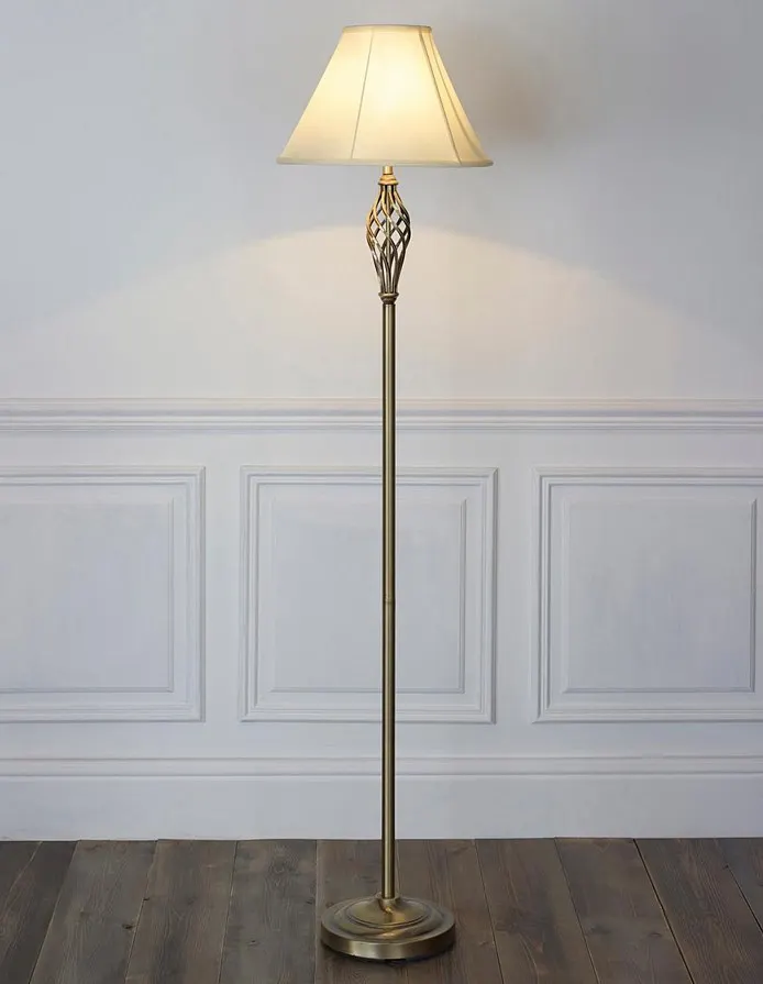 (142/5O) Lot RRP £159. 5x Lighting Items. 1x Barley Floor Touch Lamp RRP £59, (Damage Seen To Lamp