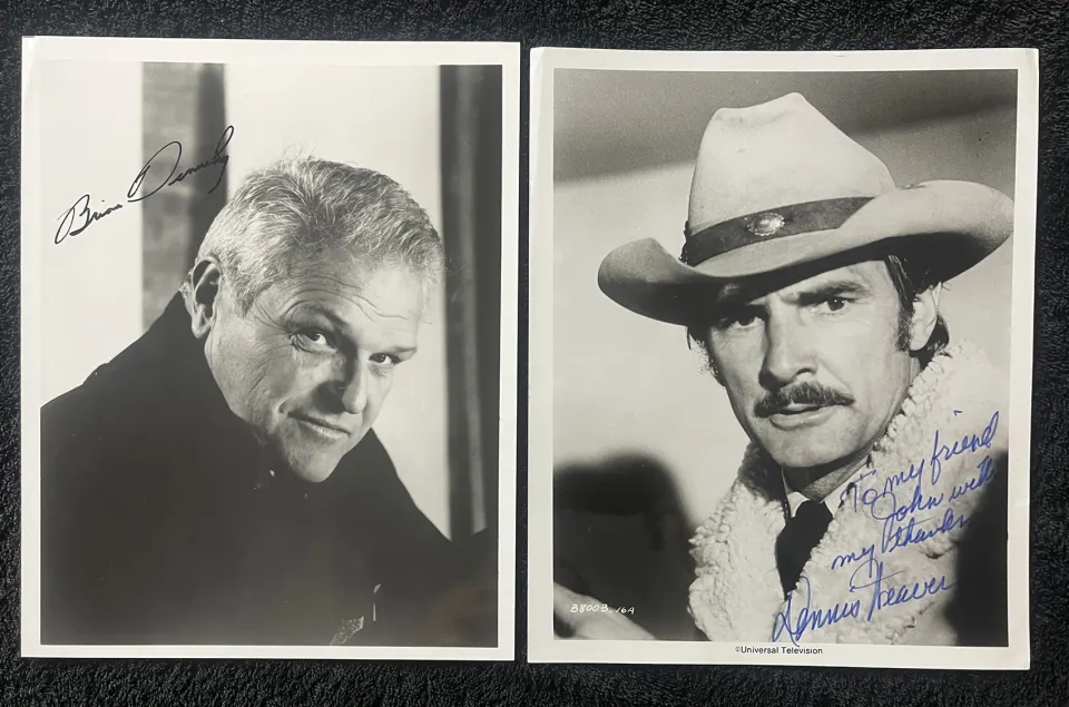 Dennis Weaver & Brain Dennehy Signed