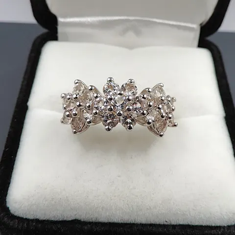Sterling Silver Morganite Ring New With Gift Pouch
