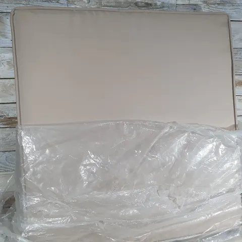 Single Large Beige Square Rattan Cushion. Size 59x60x10cm. Rrp £16