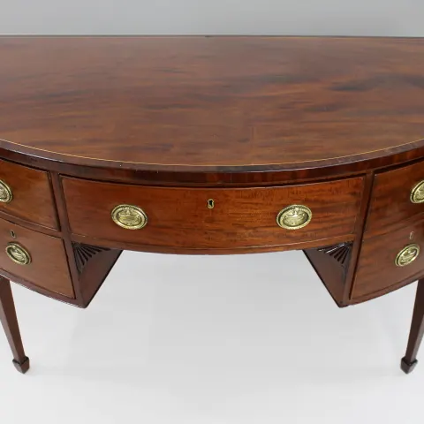 George III Mahogany Bow Fronted Serving Table