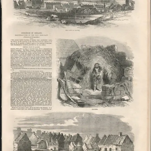Irish Famine 1849 Tullig, Scalpeen, Kilrush,  Co Clare Antique Newspaper
