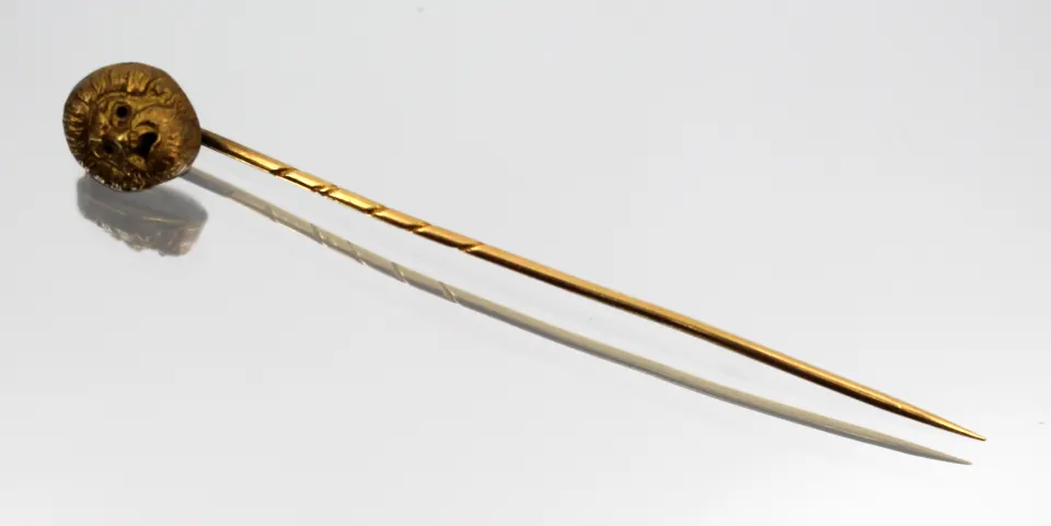Antique 14ct & 20ct Gold Stick Pin – Classical Grotesque or Wind God Mask (c.1880–1900)