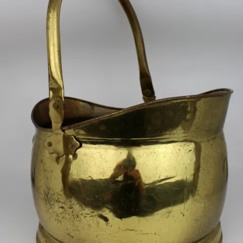 Vintage Lombard England Brass Coal Scuttle