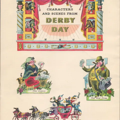 72 Years Old Vintage Guinness Double Sided Print Derby Day Epsom.