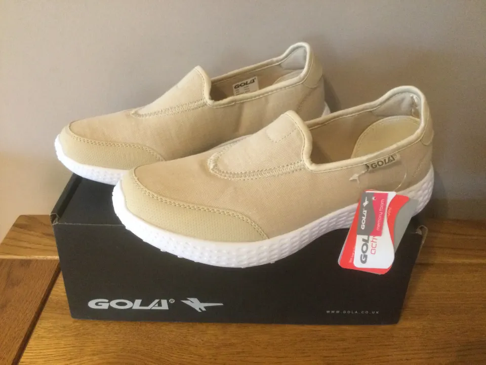 Gola “San Luis” Ladies Trainers, Size 8, Taupe Canvas - New RRP £33.00