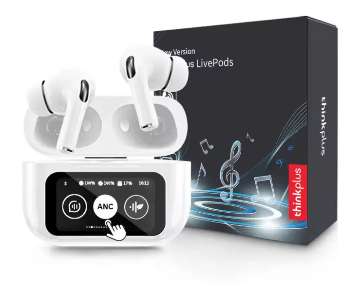 Wireless Bluetooth Earphones ANC Noise Reduction Earbuds HD Mic Call Gamer Earbuds LED Touch Screen