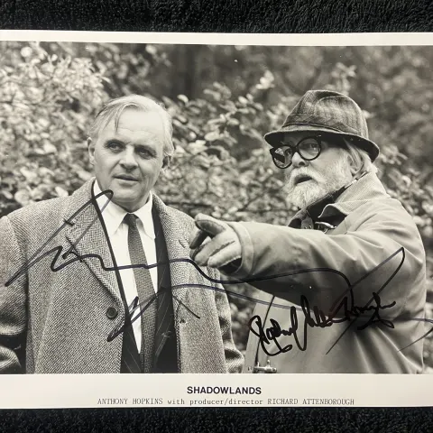 Richard Attenborough & Anthony Hopkins Signed