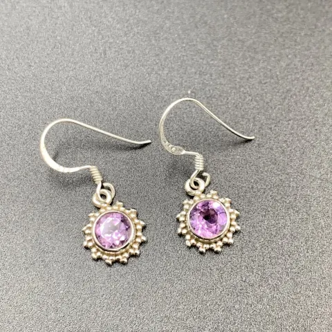 Amethyst With Handmade Silver Earrings