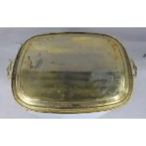 Large Vintage Gold Plated Tray