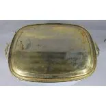 Large Vintage Gold Plated Tray