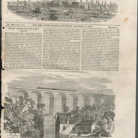 Dublin to Cork Opening GSW Railway Antique 1849 Front Cover