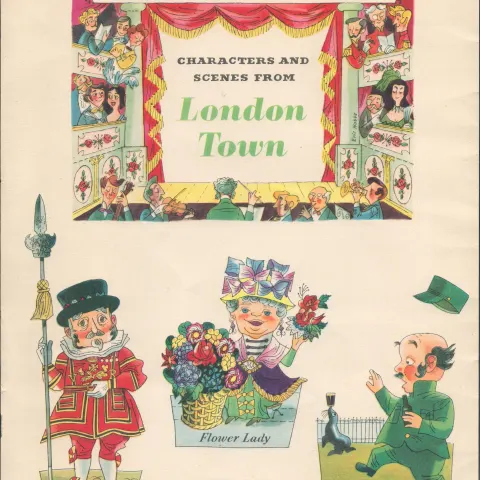 Double Sided Guinness Illustration Page 1951 "London Town"A Genuine Double Sided Lithographed Colour