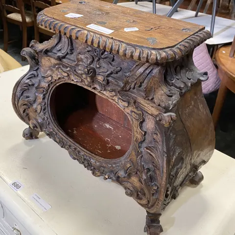 Heavily Carved Kashmir for Religious Artefact
