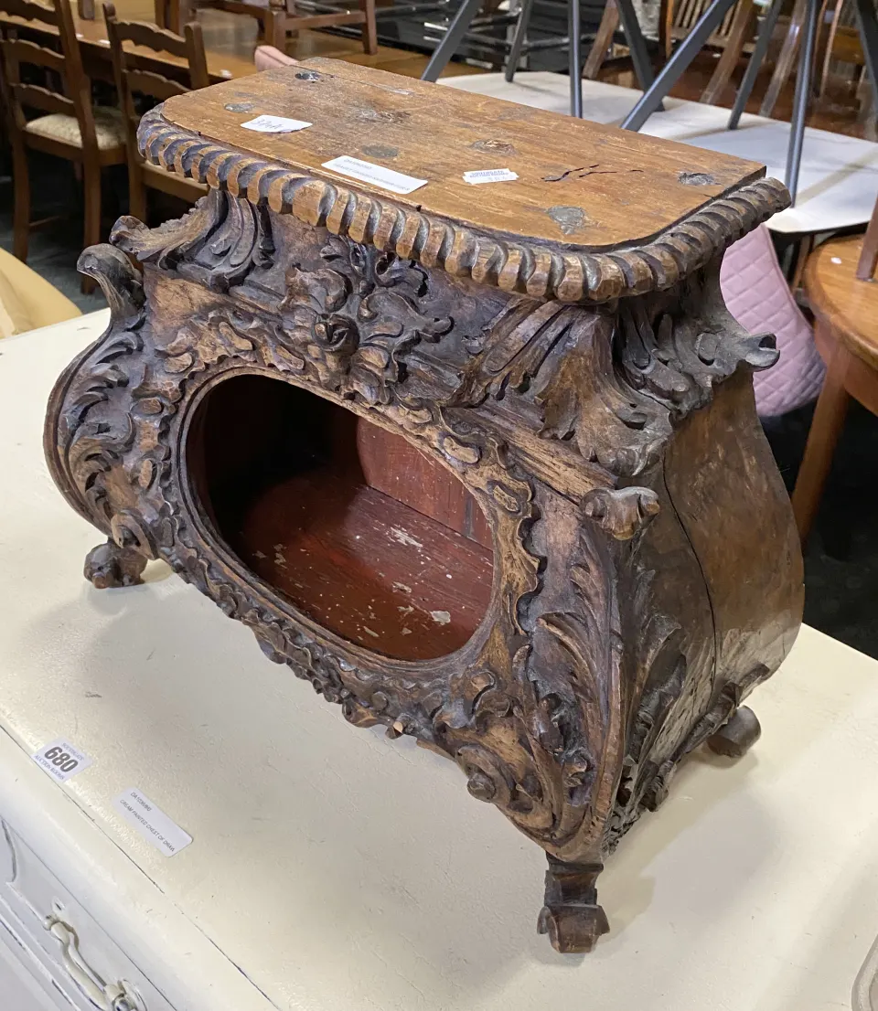 Heavily Carved Kashmir for Religious Artefact