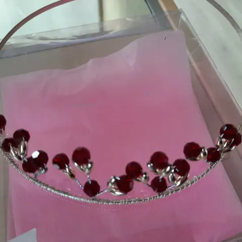 Red and silver headpiece
