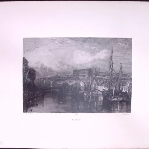 J.M.W Turner Rare “City of Exeter” 1873 Picturesque Views in England-66