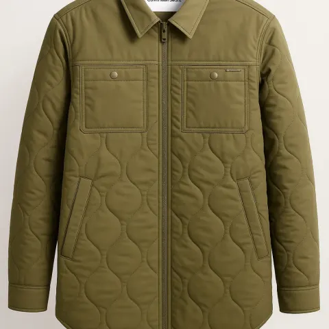 10 x Calvin Klein Jeans Men’s Lightweight Full Zip Quilted Jacket Olive - RRP £1150.00