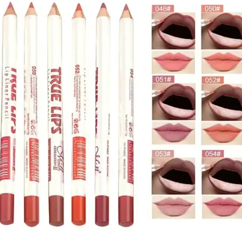 12Pcs Set Cosmetic Professional Wood Lipliner Waterproof Lady Charming Lip Liner Soft Pencil Contour