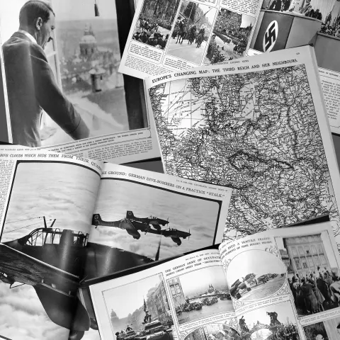 Bound Illustrated London News Jan-March 1939 Build Up to WW2 Over 500 Pages.
