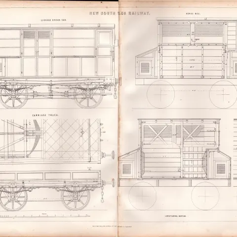 Luggage & Horse Carriages New South Wales Railways Australia Antique Diagram-5.