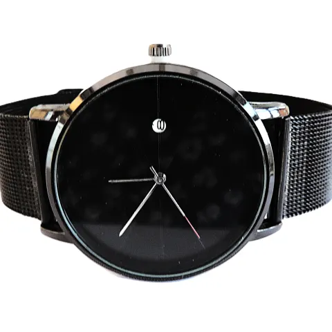 Men's Quartz Watch Black Strap & Face  'New'