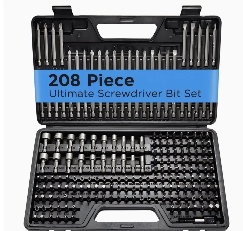 208-Piece Ultimate Screwdriver Bit Set – High-Grade Carbon & Chrome Vanadium Steel With Security Bit