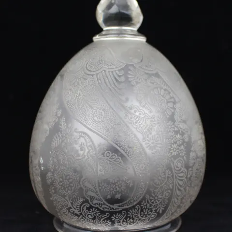 Antique Edwardian Etched Glass Shade
