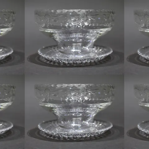 Set of 6 Stuart Beaconsfield Cut Sundae Dishes