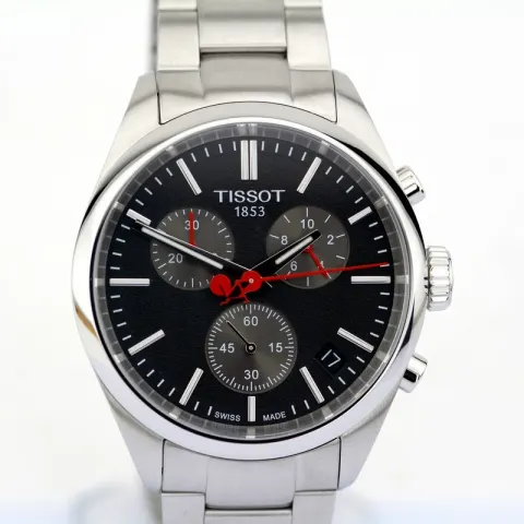 Tissot/Vuelta Chronograph - Steel and Leather Strap - Gentlemen's Steel Wristwatch