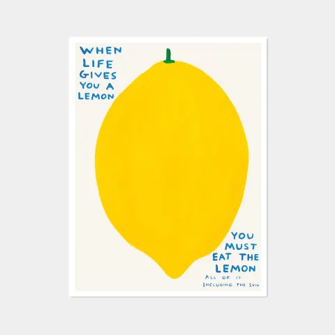 David Shrigley OBE (b 1968) ‘When Life Gives You A Lemon’ Lithograph, Editioned, 2023
