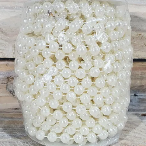 Full roll of 8mm white pearl string. Approx 18metres. Rrp £35.99