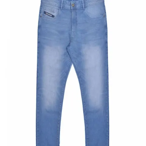 Lambretta Mens Chester Straight Fit Denim Jeans - Light Blue Size 38 RRP £60