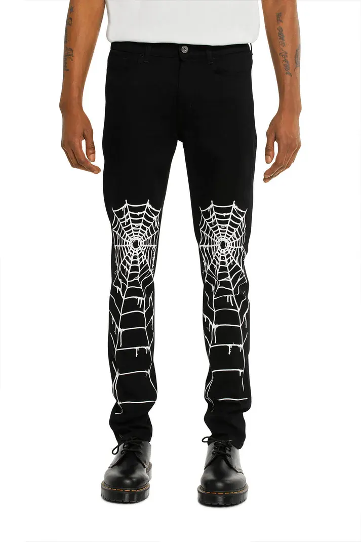 MJB Marc Jaques Burton Black Web Crixus Jeans, Online Price £487, Size 33