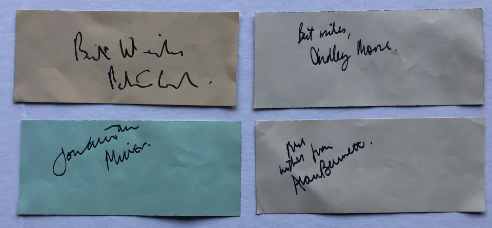 PETER COOK & DUDLEY MOORE original signatures