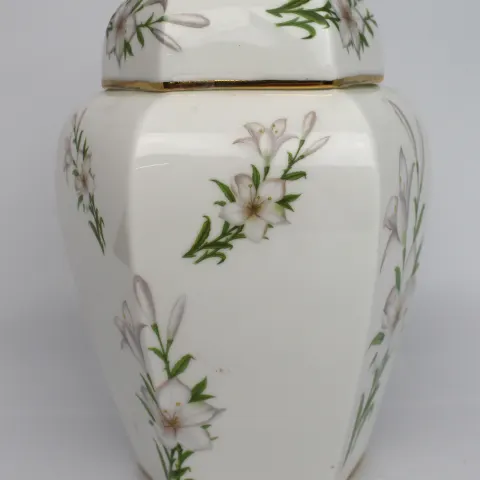 Lidded Bone China Ginger Jar
