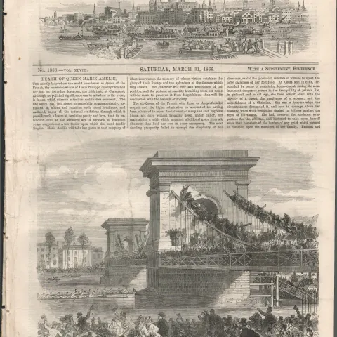 1886 Antique Newspaper  Oxford v Cambridge Boat Race