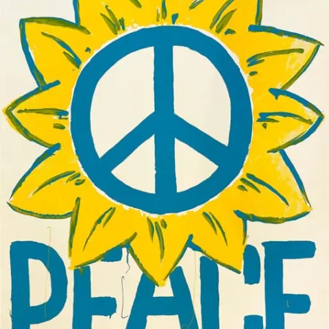 Paul Insect (B 1971) ‘Peace’ For Ukraine, Screeprint, Editioned, Signed, 2022