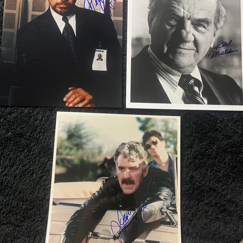 Karl Malden,Dennis Farina & Hector Elizondo Signed