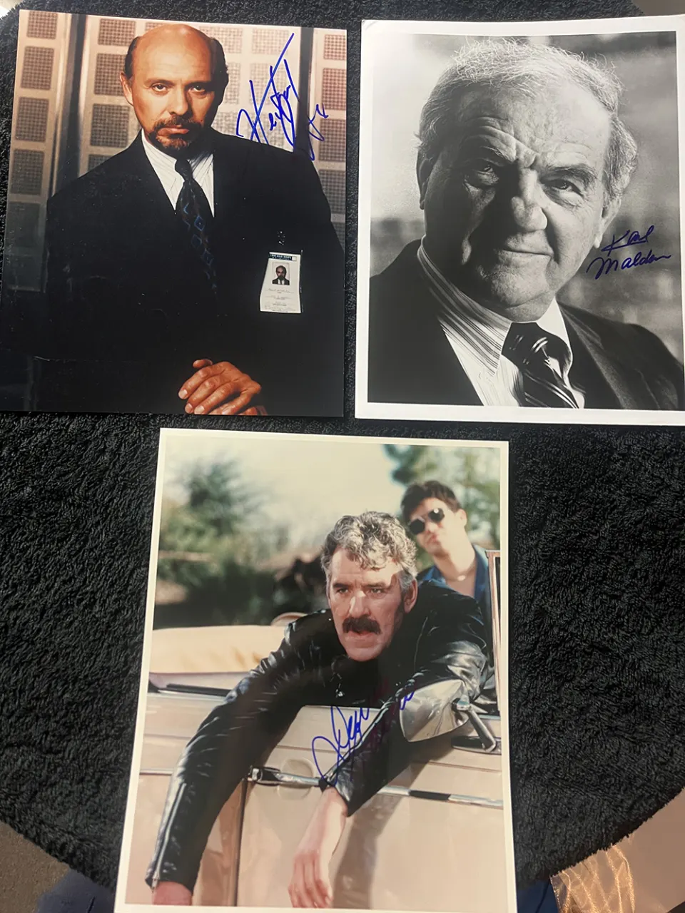 Karl Malden,Dennis Farina & Hector Elizondo Signed