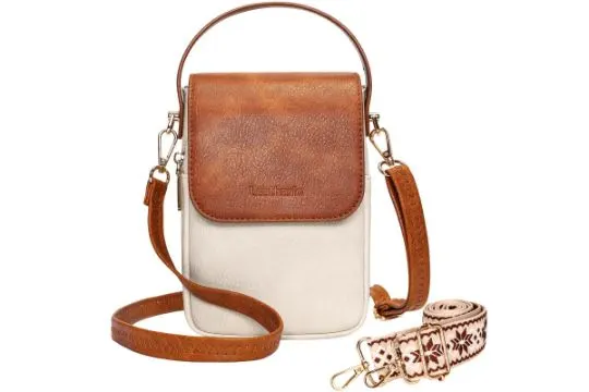 Genuine Leather Crossbody Bags for Women - Brown L5a sku-3694