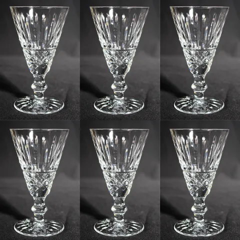 Set of 6 Stourbridge Cut Glass Brandy Balloons