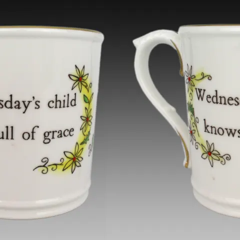 Pair of Royal Worcester “Days of the Week” Tankards