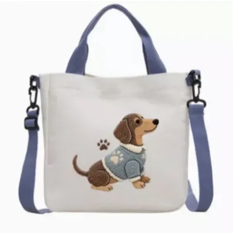Dachshund Pattern Tote Bag – Large Capacity Multi-Functional Handbag